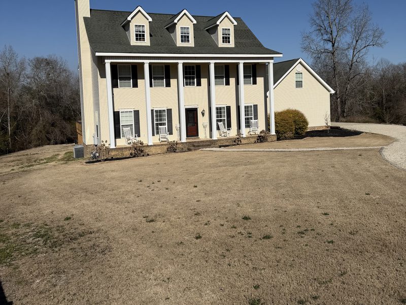 Brown, pest-damaged lawn — the kind of yard the Summer Bug Bomb helps protect against
